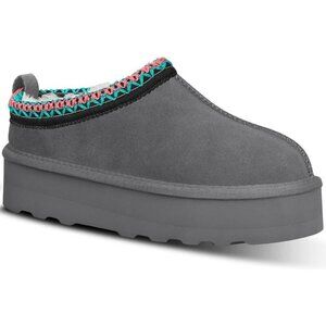 Platform Mini Ankle Boots Short Fur Fleece Lined House Women's Slippers